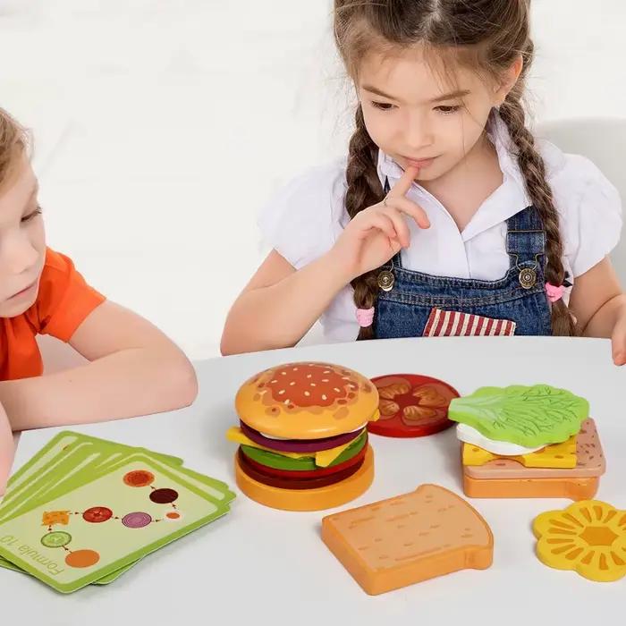 Jouets d'empilage en bois Montessori pour les tout-petits