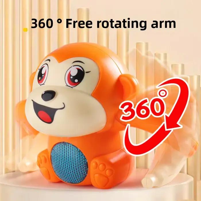 Jouet Éducatif Singe Roulant avec Sons Interactifs et Lumières Clignotantes pour Bébés Occasions Spéciales Préscolaire
