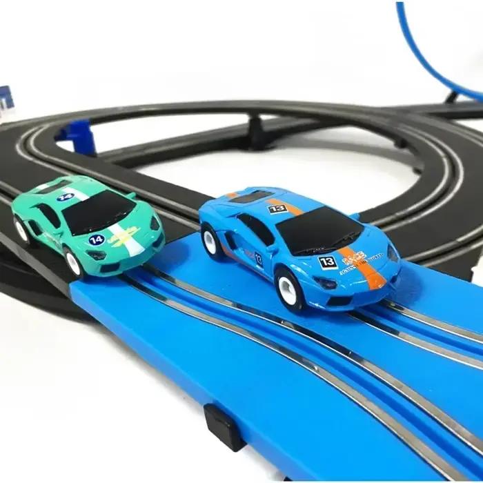 Circuit Autorama Interactif avec Double Télécommande Électrique pour Enfant