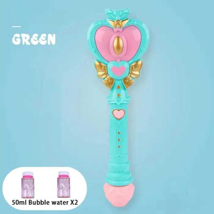 Machine à bulles à baguette magique avec solution pour garçons et filles bâton de princesse et de fée jouet de plein air pour aventures fantastiques