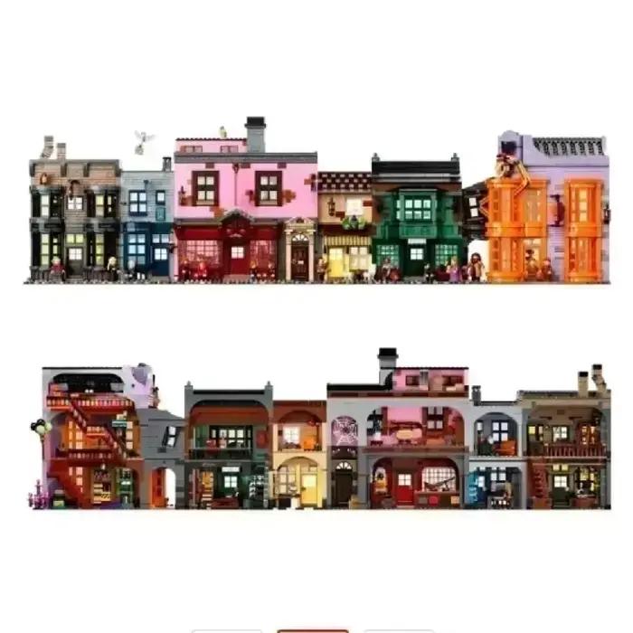 Nouveau modèle de puzzle de la série de films classiques Diagon Alley, 5544 pièces, compatible avec les pièces, idéal pour les cadeaux d'anniversaire et de fêtes.