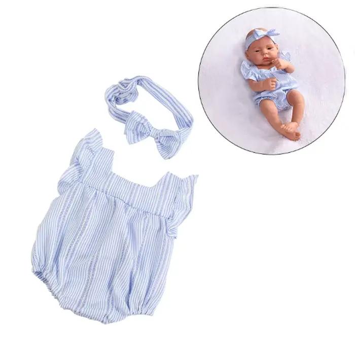 Vêtements de poupée robe combinaison gilet pour 40cm nouveau bébé Reborn poupée américaine bébé fill