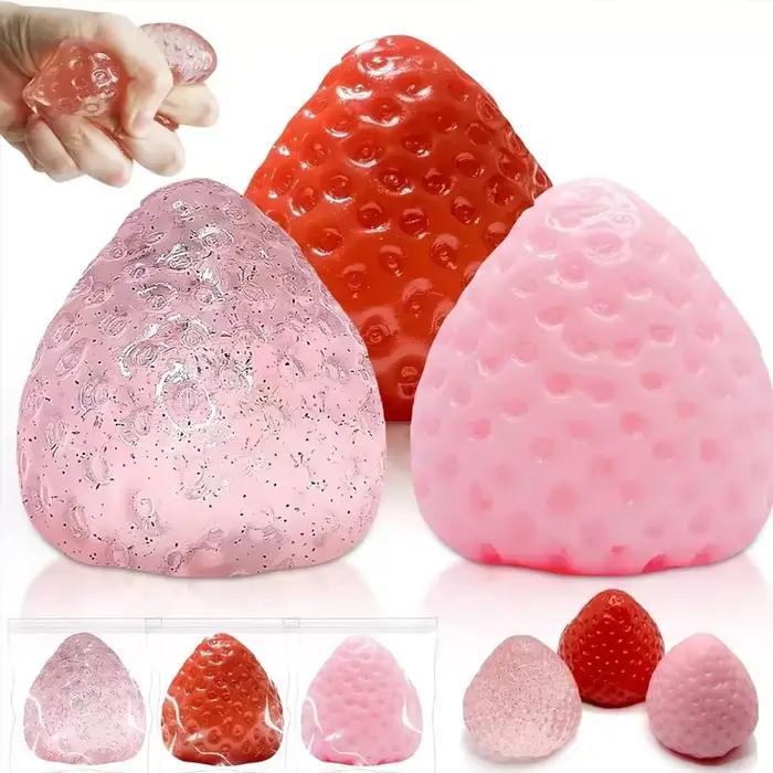 Jouet anti-stress souple Fidget Squishy Fraise Taba