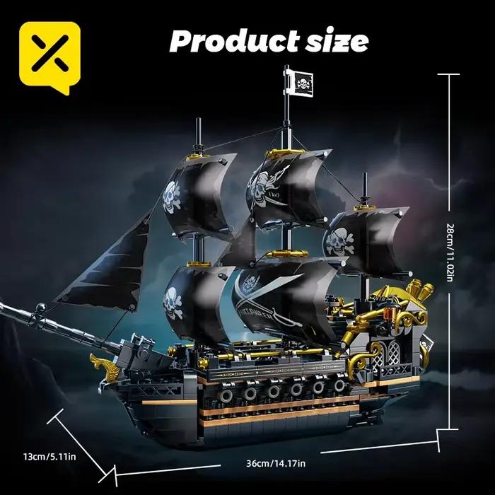 Blocs de construction de bateau pirate modèle de voilier jouets de décoration de bureau créatifs cadeaux pour enfants joueurs de 14 ans et plus pirates et amateurs de voiliers occasions spéciales