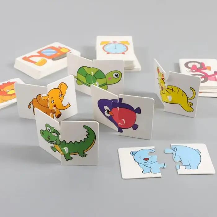 Puzzle d'Illumination Assorti, Motif Dessin Animé, 32 Pièces, Éducation Précoce, Jouet Éducatif pour Garçons et Filles Occasions Spéciales