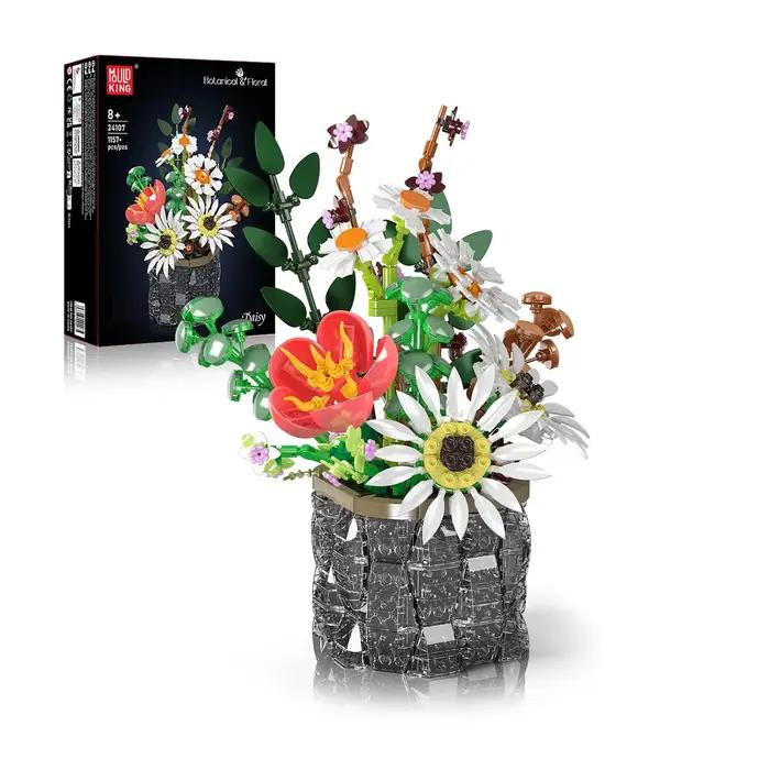 MOULD KING Bouquet de fleurs en blocs de construction Orchidée Bambou Chrysanthème Fleur de prunier 24107 24109 24112