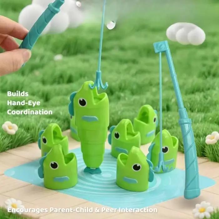 Fishing Master - Jeu de combat de pêche extensible pour deux joueurs - Jeu de société familial - Jouet éducatif de puzzle pour enfants et adultes