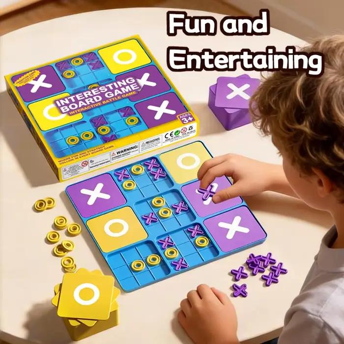 Jeu de Tic Tac Toe amélioré pour enfants et adultes, développement de la pensée logique et stratégie, jeu éducatif interactif pour occaions familiales et cadeaux