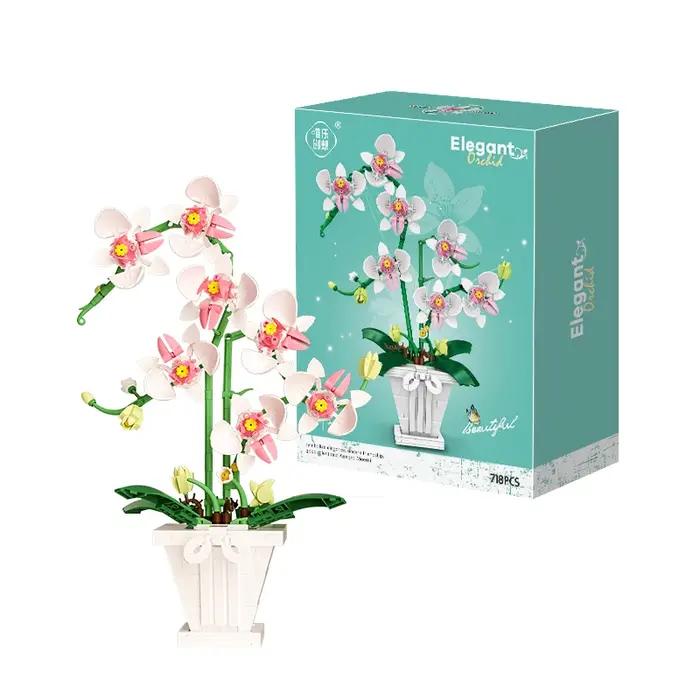 Blocs de construction orchidée fleurs Bouquet