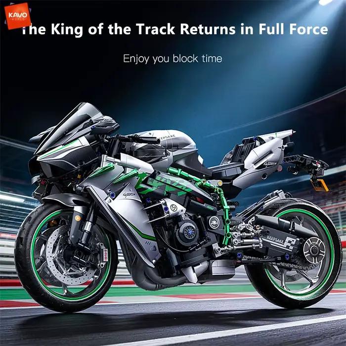 KAVOWORLD 2248 pièces, kit de construction de moto réaliste, blocs de construction de moto à grande vitesse, jouets éducatifs pour adultes