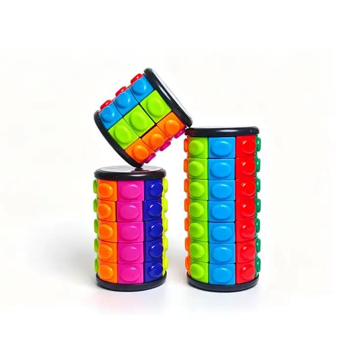 Jouet sensoriel anti-stress cylindre de puzzle rotatif coulissant 3/5/7 couches intelligence éducative pour enfants adultes occasions spéciales