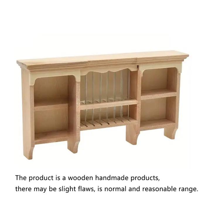 Armoire de rangement en bois amusante pour maison de poupée 1:12