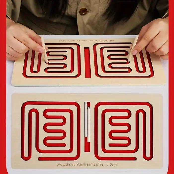Puzzle de cerveau gauche droit pour enfants, jouet, stylo, mouvement, contrôle de trajectoire, forma