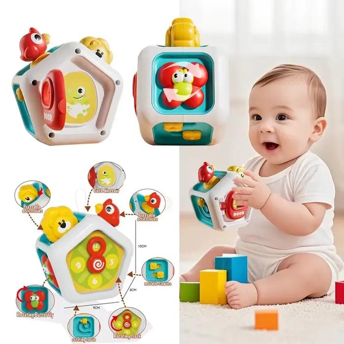 Jouets pour bébés, cube d'apprentissage, boîte à serrures, entraînement des capacités pratiques, développement de la motricité fine, jouets éducatifs Montessori pour enfants