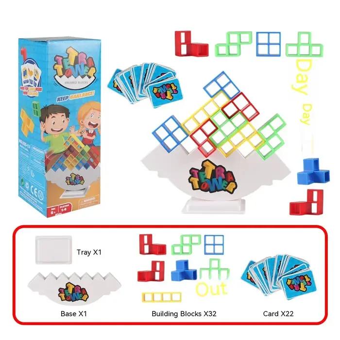 Puzzles Tetra Tower Fun Balance empilable jeu de société de construction pour enfants adultes amis équipe dortoir jeu familial cadeaux de fête de nuit