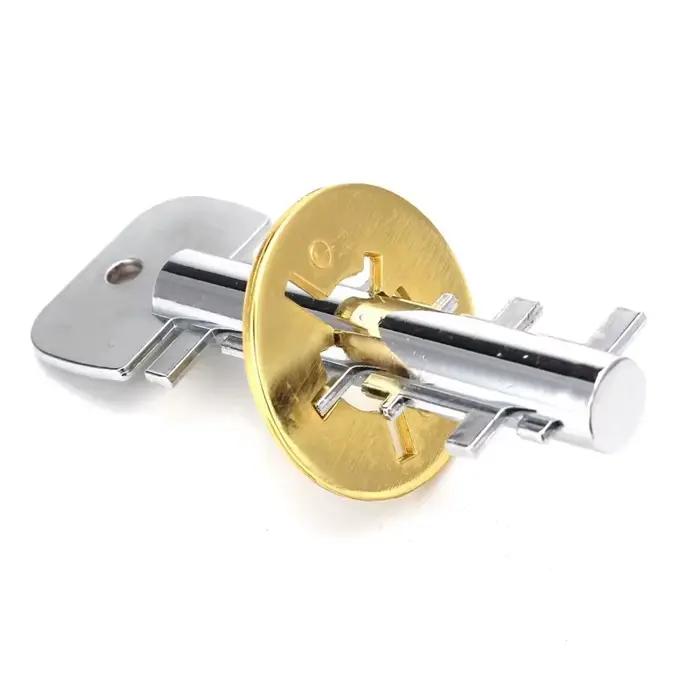 Puzzle de verrouillage à clé classique en métal argenté style 3D pour adultes et passionnés de jeux de logique et réflexion