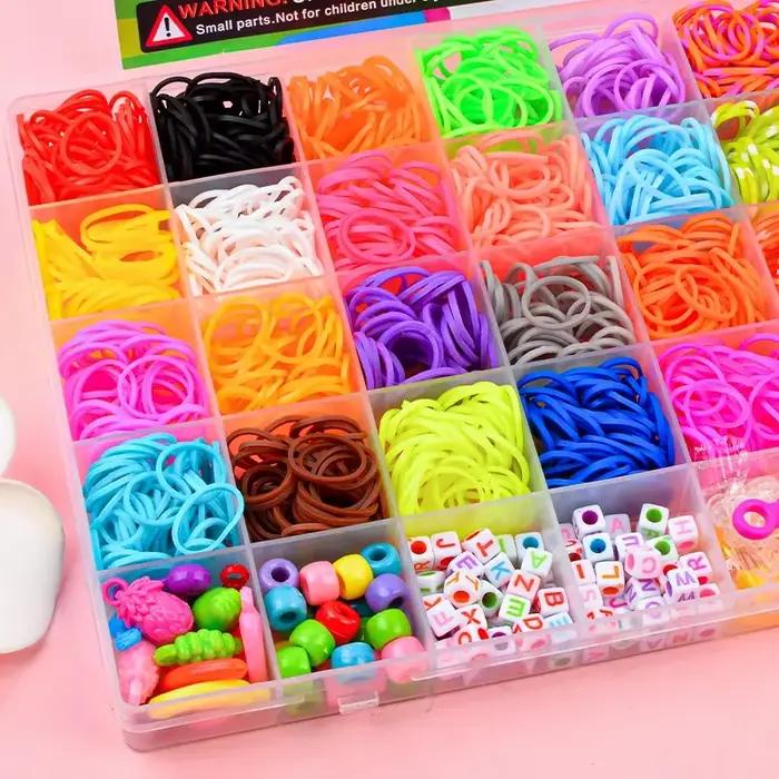 Ensemble de bandes de métier à tisser colorées créatives