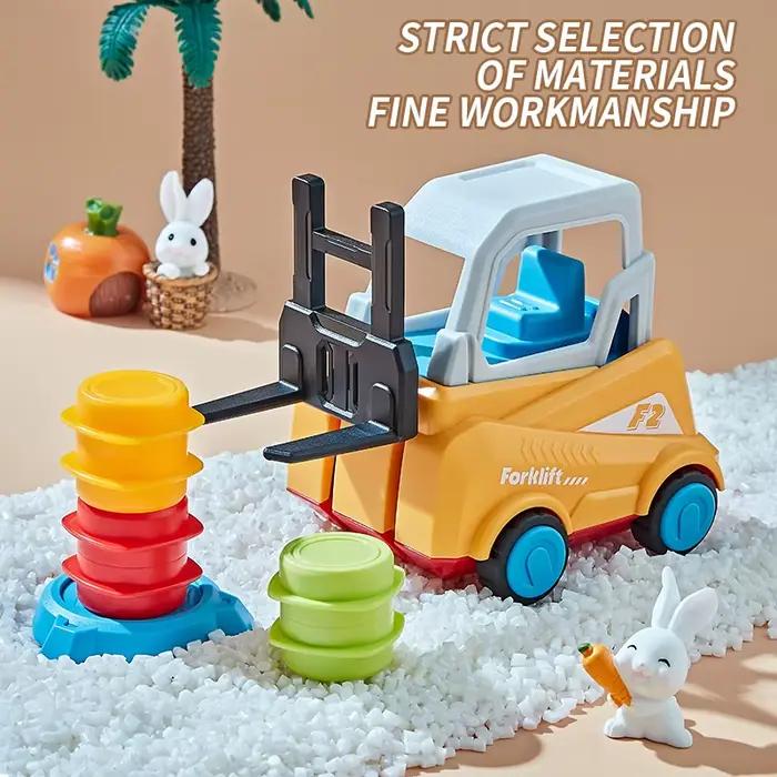 Jeu de transport de chariots élévateurs pour ingénieurs - Jouet de construction stimulant l'esprit avec camion minier