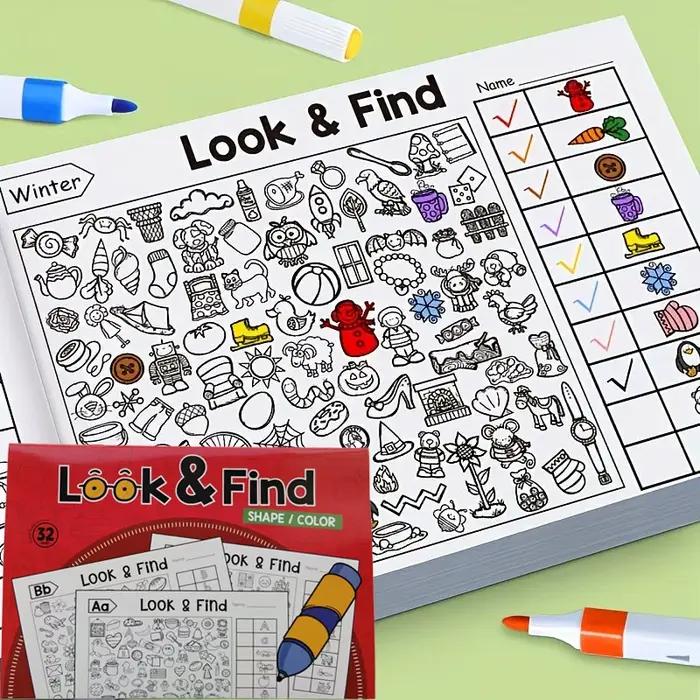 Livre d'activités amusantes pour enfants avec objets cachés