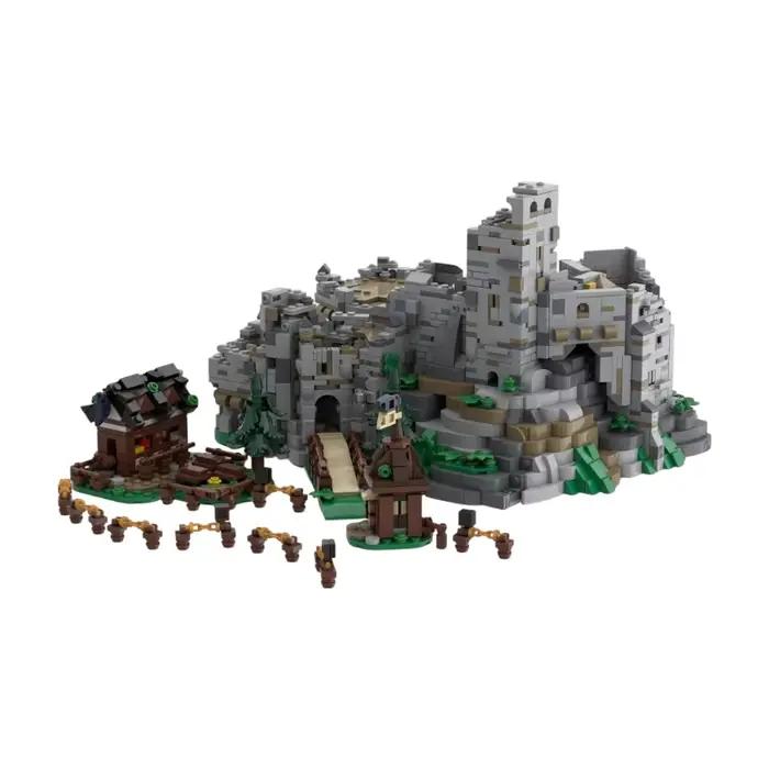 Blocs de construction MOC Château Médiéval : Pièces d'extension complémentaires pour Diorama de Bureau DIY