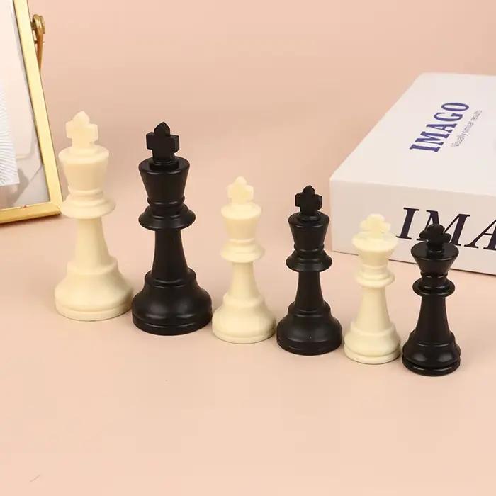 Jeu d'échecs roi échecs haut 95mm 75mm 65mm jeu d'échecs médiéval pas d'échiquier 32 pièces d'échecs jeu de jeu médiéval