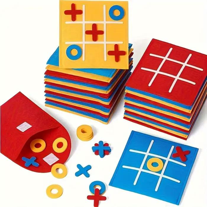 30 jeux de stratégie Tic-Tac-Toe en vrac, avec sac de rangement | Mini jeux de société, offre spéc