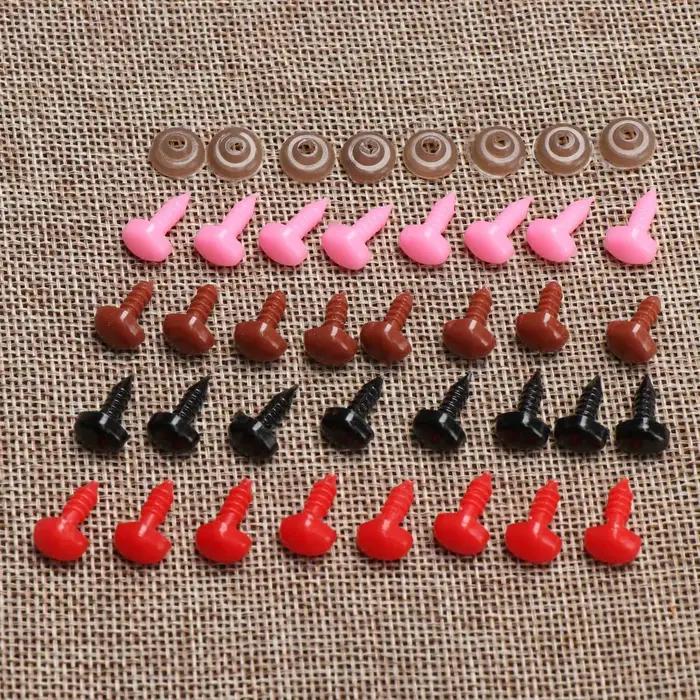 Nez triangulaire en plastique pour poupées, 100 pièces, artisanat exécutif, jouets, boutons d'ours,