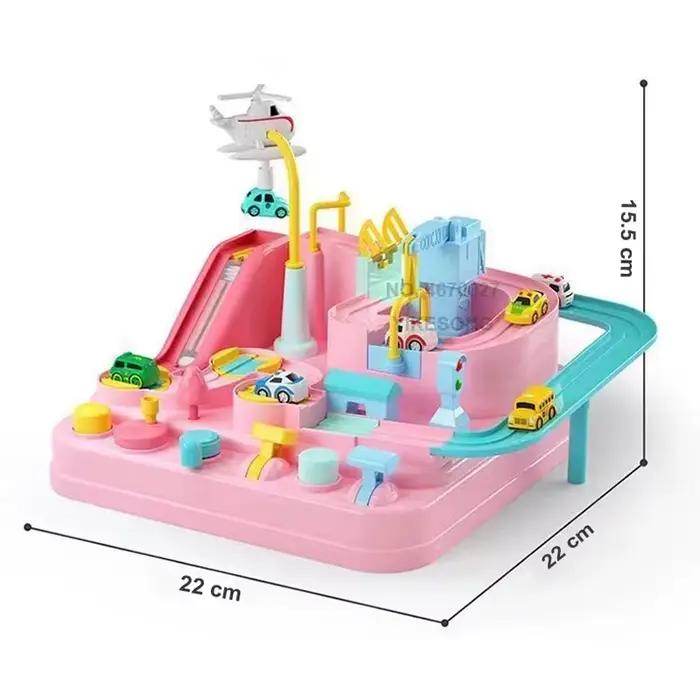 Jeu de pistes de voitures sur rail pour enfants construction de circuits éducatifs jouet mécanique pour garçons occasions spéciales cadeau d'anniv