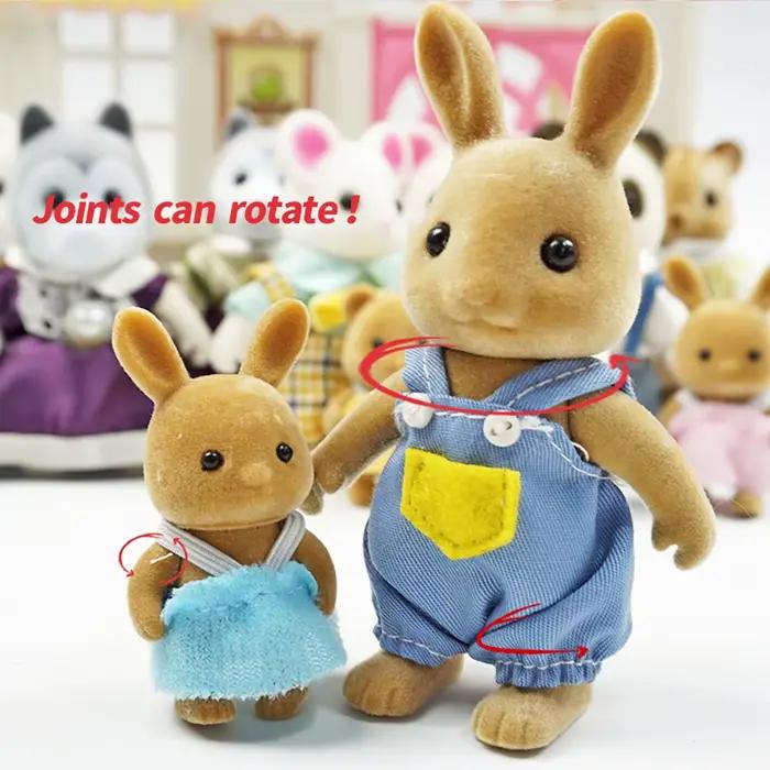 Lapin de Pâques 1:12 en Plastique ABS avec Animaux et Maison de Poupée Accessoires de Jeu Miniature Occasions Spéciales