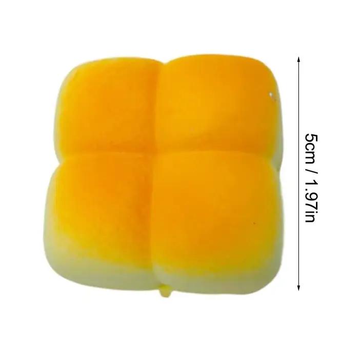 Jouet à presser en forme de pain moelleux, modèle de nourriture factice, pain grillé, gâteau de petit-déjeuner, jouets sensoriels anti-stress pour adultes