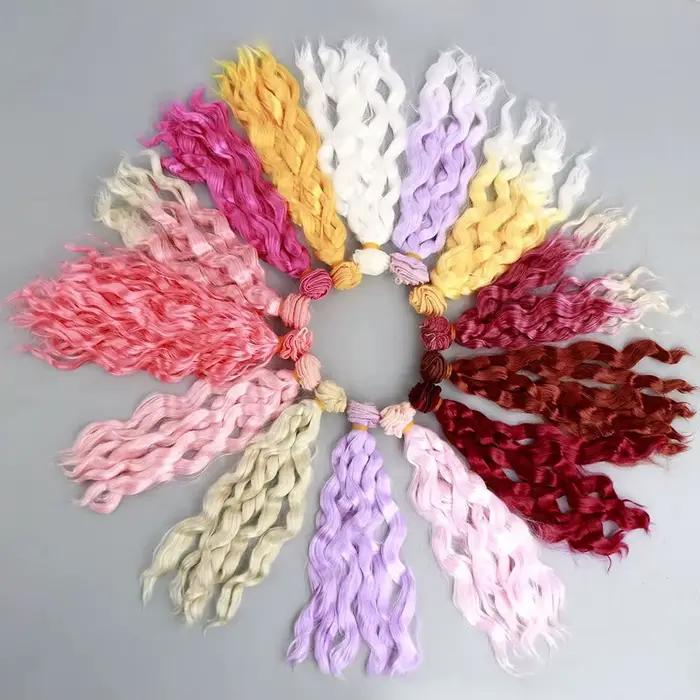 Perruque de cheveux en fibre pour poupées BJD, accessoires de jouet pour filles, DIY, degré de chale