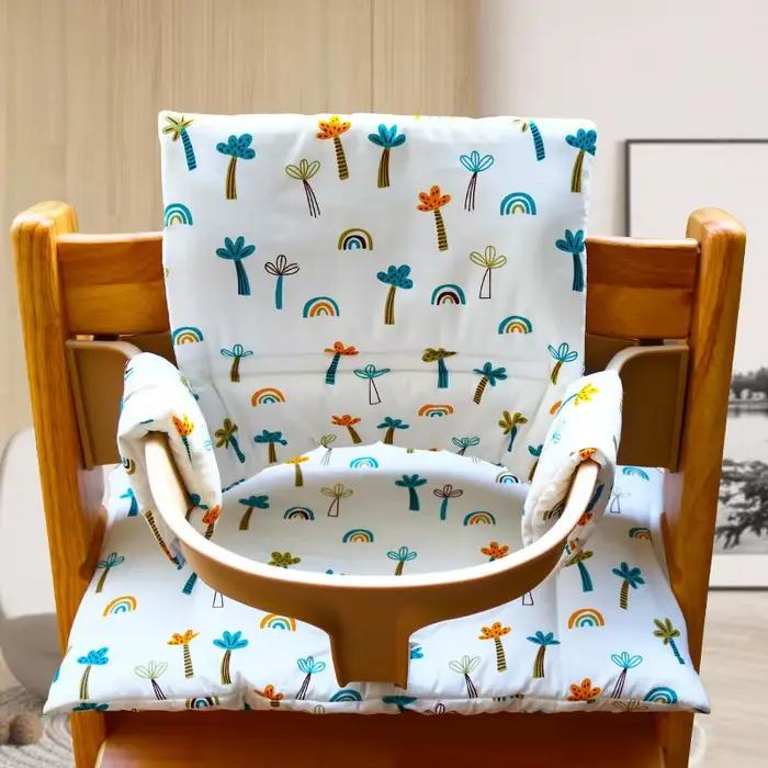 Coussin de siège de chaise haute pour bébé motif dessin animé confortable et sécuritaire pour repas et activités de jeux pour enfants de 1 à 6 ans