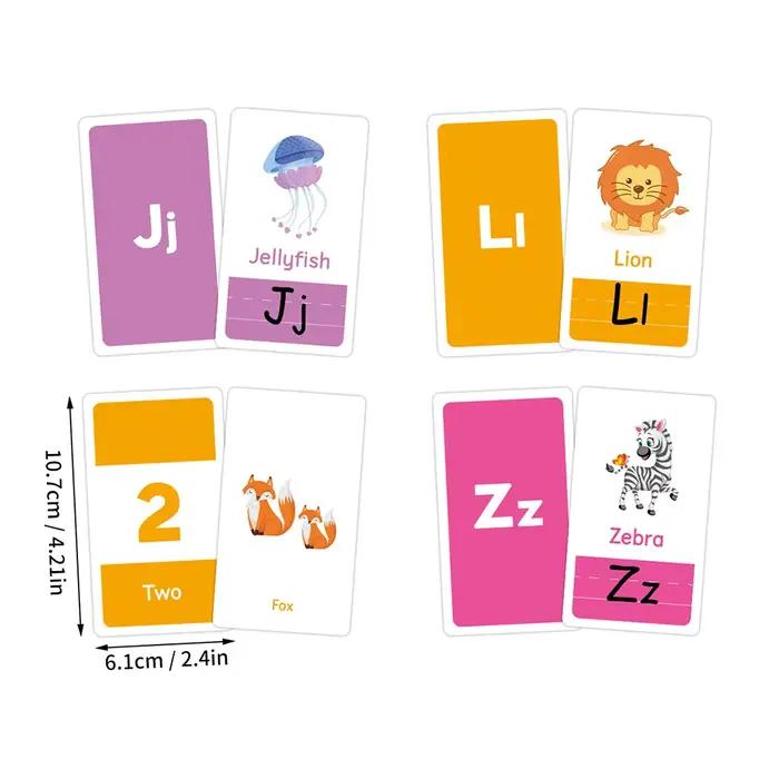 Cartes flash Alphabet ABC, 58 pièces, jouets d'éducation précoce Montessori, formes de bébé, cartes