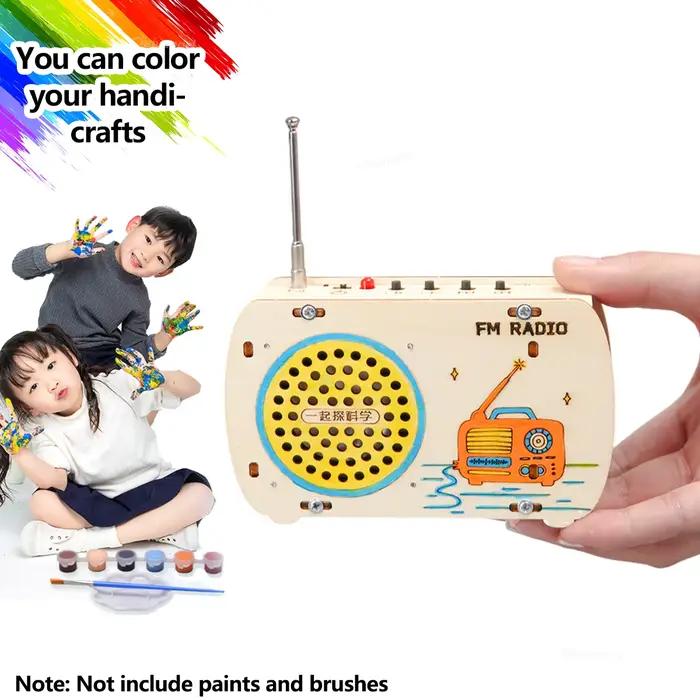 Kit Radio en Bois DIY Rétro FM – Jouet Éducatif STEM
