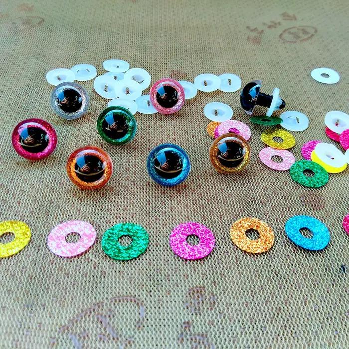 Yeux de sécurité à paillettes en plastique 3D