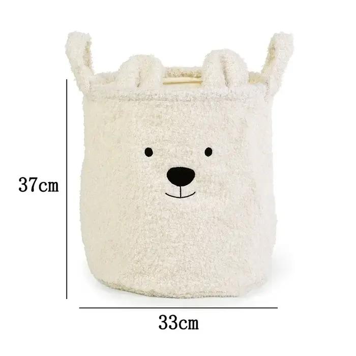 Panier pliant Teddy en polyester ours mignon pour chambre d'enfant rangement jouets vêtements occaions spéciales