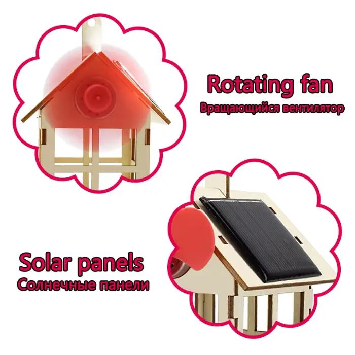 Jouet solaire pour garçon moulin à vent Science bricolage physique Kit éducatif pour enfant modèle 2 en 1 énergie solair