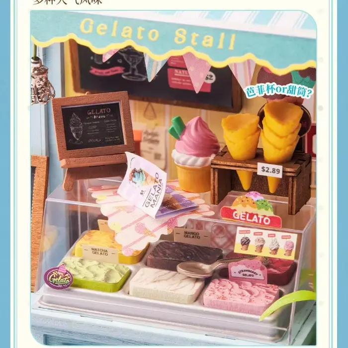En stock – Nouveau modèle Rolaife 2026 – Miniature de maison de campagne DIY faite à la main – Cadeau de vacances