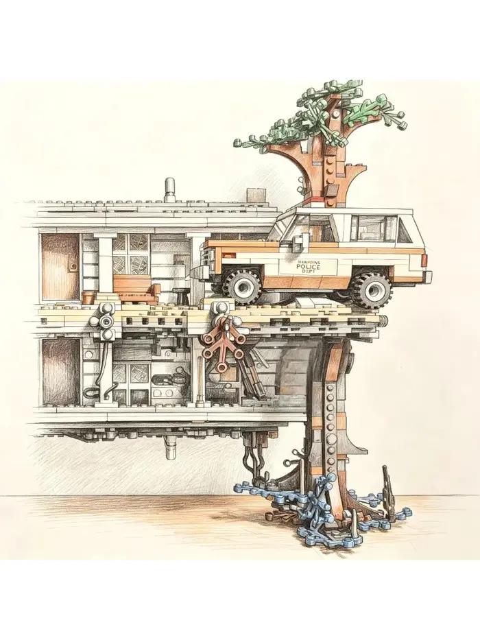 La Série de Films Classiques : La Maison Réversible, Figurine de Construction Puzzle de 2287 Pièces – Parfait pour les Cadeaux de Fêtes.