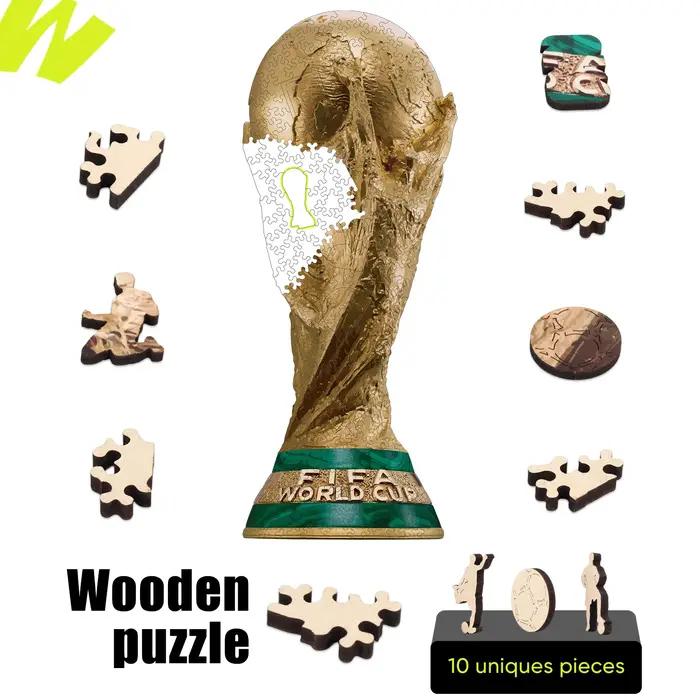 Puzzle en bois 3D Coupe du Monde FIFA 2026 Trophée Décoration Unique Passion Football Occasions Spéciales