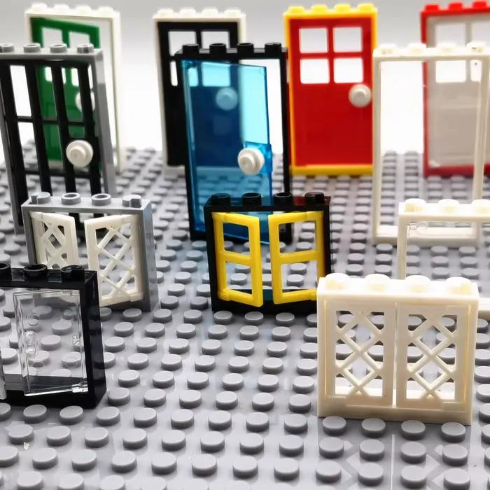 MOC maison portes fenêtres blocs de construction pièces ville amis blocs jouets compatibles blocs cl
