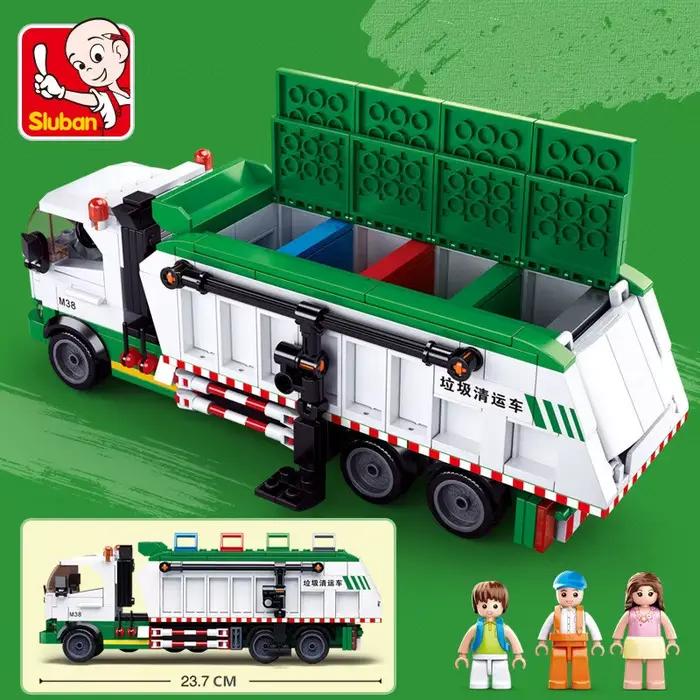 Jouet éducatif Sluban Camion Collecteur de Classification des Ordures Ville de Construction 432 Pièces Plastique ABS Blocs de Construction Jouets pour Enfants Occasions Spéciales