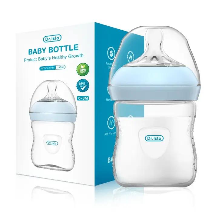 Biberon MAMIJOY en silicone sans BPA pour nouveau-né, anti-étouffement, anti-flatulence, pour bébés de 0 à 6 mois et plus