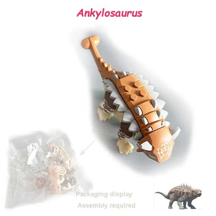 Ensemble de blocs de construction dinosaures jurassiques, mini figurines de dinosaures, briques de modèles du monde, jouets pour garçons et filles, cadeaux d'anniversaire éducatifs pour enfants