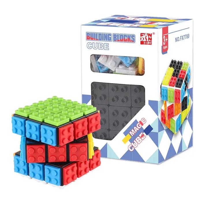 Cube de Puzzle Magique 3D en Plastique Miniature Jouet Éducatif pour Enfants Occasions Spéciales Défis Intellectuels Jeu de Vitesse Créativité Pensee Spatiale