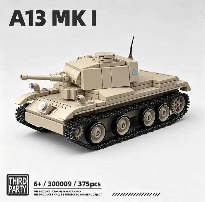A13MK. I Cruiser Tank MK III Blocs de Construction Modèle Jouet Cadeau de Noël Série de chars créati