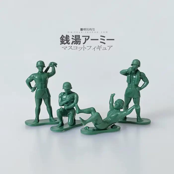 Figurines miniatures japonaises SentousArmy vertes