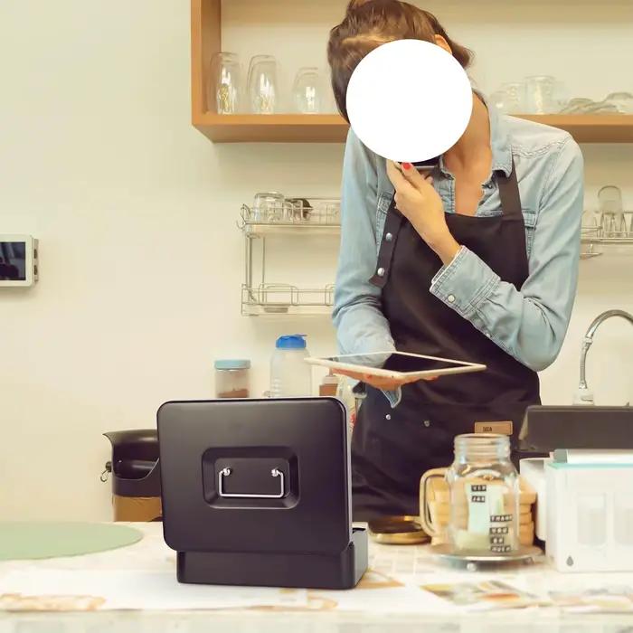 Petit caisse enregistreuse Portable en métal avec serrure à clé, boîte de caisse Portable adaptée au magasin de détail de dépanneur 1 pièce