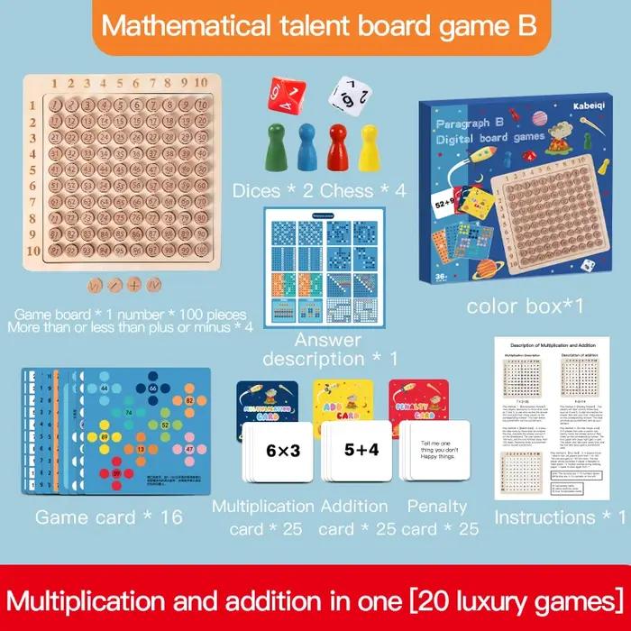 99 Table de Multiplication jouet mathématique Montessori planche de bois éducative enfants bébé jouets arithmétique