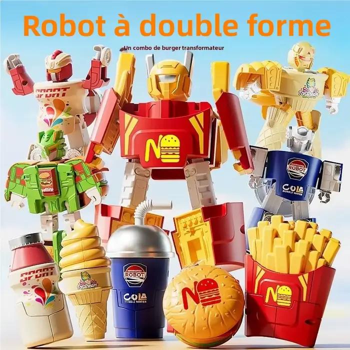 Robot jouet transformable en forme de nourriture